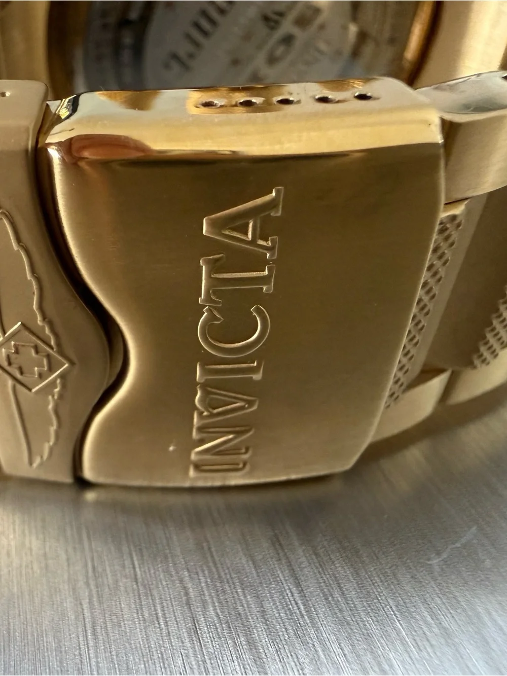 Invicta Gold and Silver-Tone Watch Caseback